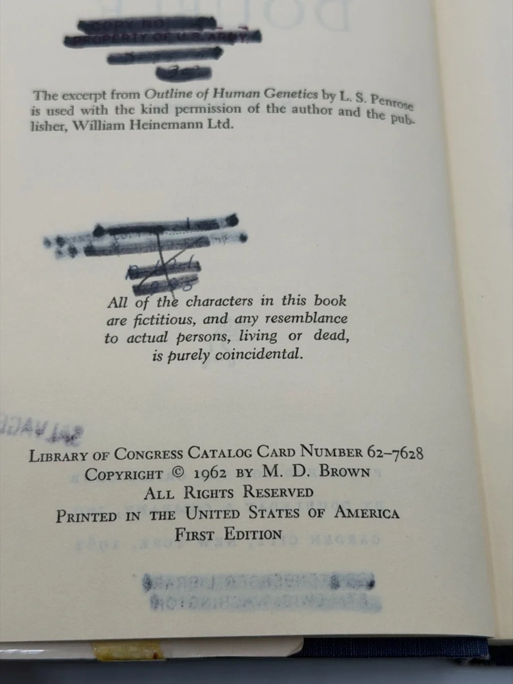 Seeing Double by E. X. Ferrars Ex-library Book Hardcover 1962 First Edition